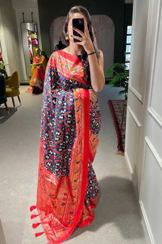 Buy Traditional Patola Saree By Geet Gauri Fashion